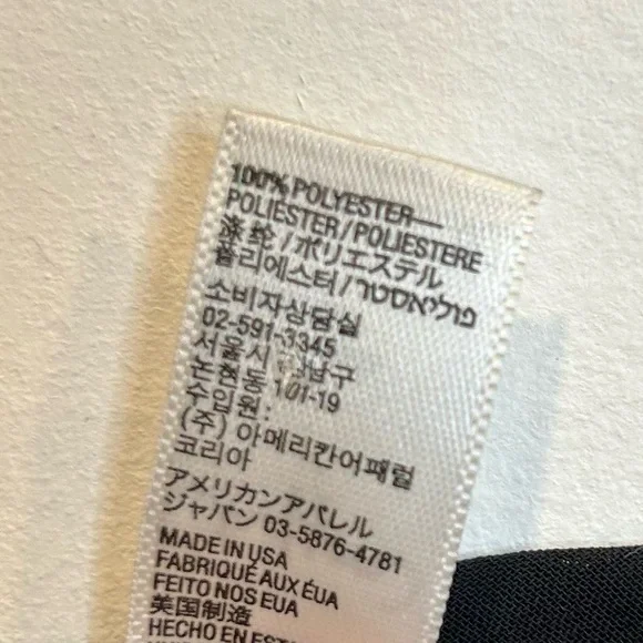 Vintage American Apparel Chiffon Sheer Camisole Black Made in USA - Picture 4 of 5